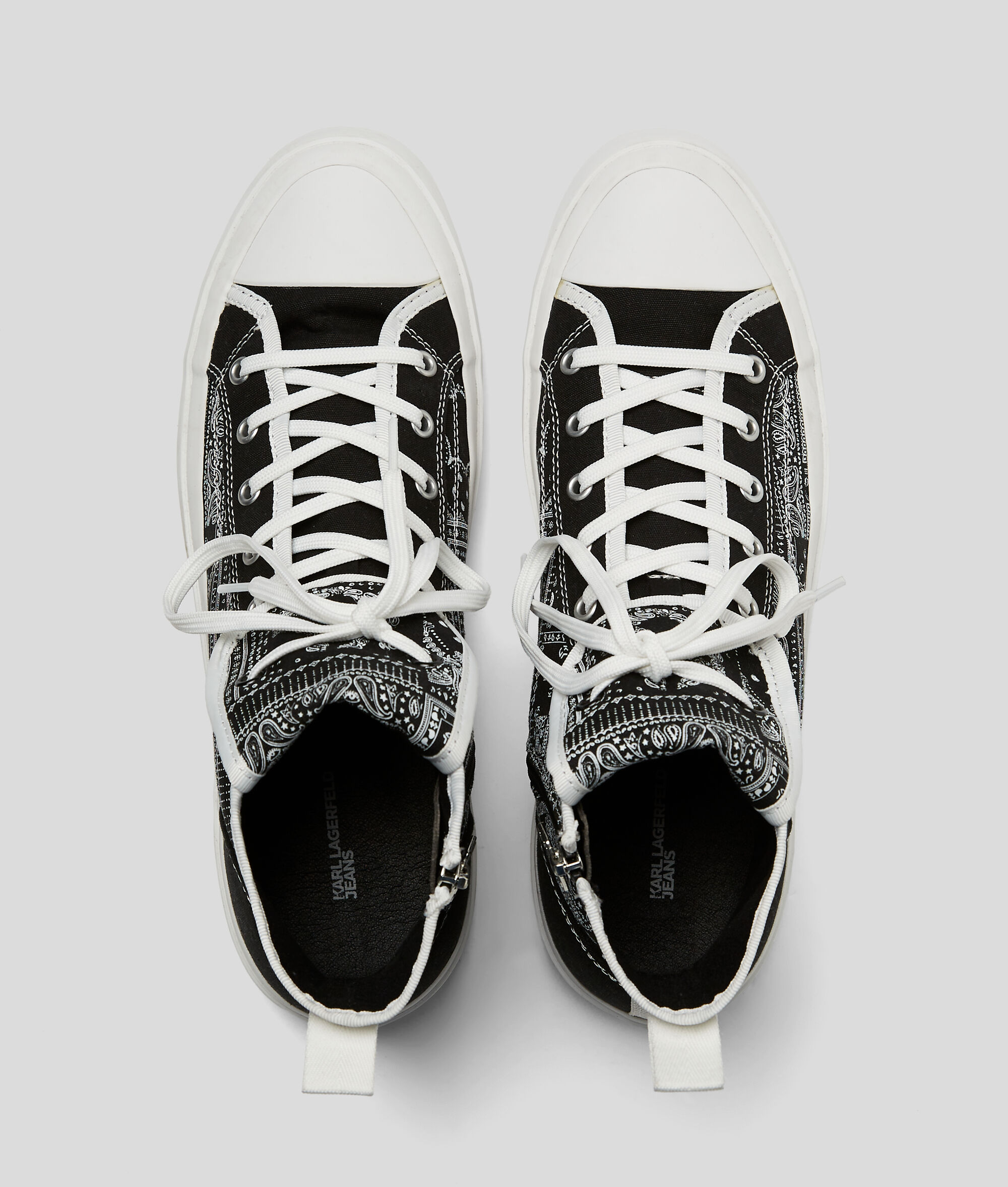 (image for) High-End KLJ VULC BANDANA-PRINT HIGH-TOP TRAINERS